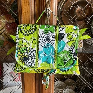 Vera Bradley Lime Green Make up bag/ travel bag